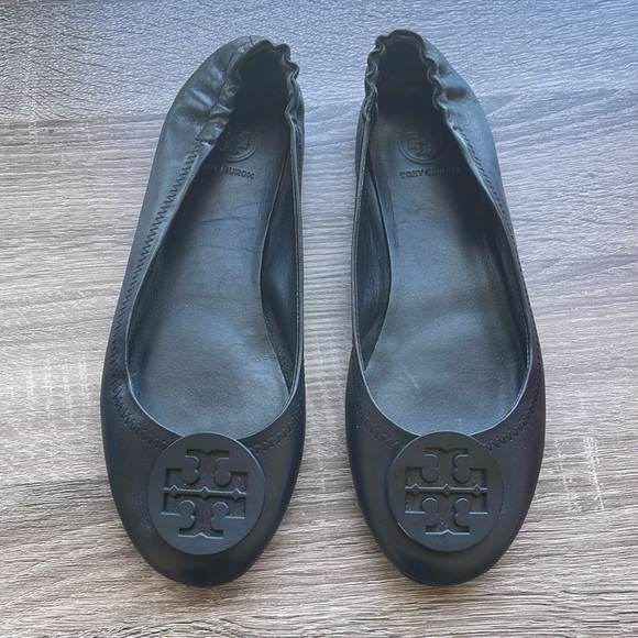 TORY BURCH Black Minnie Travel Ballet - Picture 3 of 5